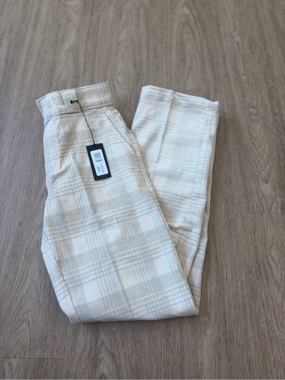 DICKIES Plaid High-Waist corduroy Straight Leg Pants size 24R NEW - Picture 6 of 7